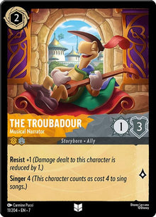 The Troubadour - Musical Narrator 11/204 Uncommon Archazia's Island Lorcana NM
