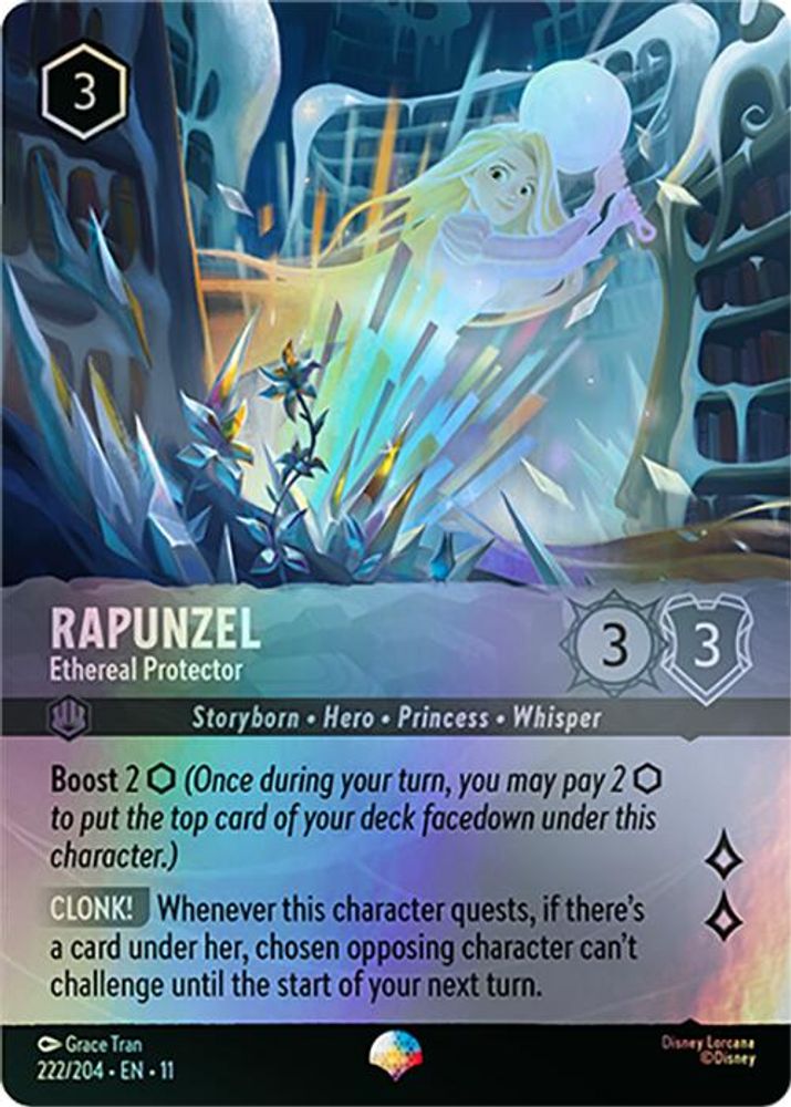 Rapunzel - Ethereal Protector (Epic) 222/204 Epic Winterspell Lorcana Holo NM
