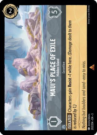 Maui's Place of Exile - Hidden Island 202/204 Rare Into the Inklands Lorcana NM
