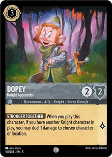 Dopey - Knight Apprentice 181/204 Common Shimmering Skies Lorcana Near Mint