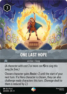 One Last Hope (Epic) 222/204 Epic Fabled Lorcana Holo Near Mint