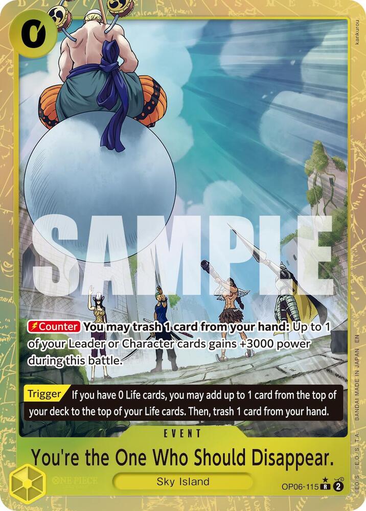 You're the One Who Should Disappear (Alternate Art) OP06-115 Premium Booster -The Best- Vol. 2 One Piece Foil NM