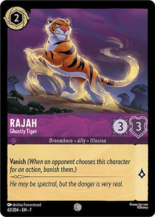 Rajah - Ghostly Tiger 62/204 Common Archazia's Island Lorcana Near Mint
