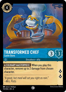 Transformed Chef - Castle Stove 157/204 Common Ursula's Return Lorcana Near Mint