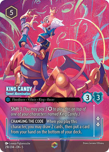 King Candy - Sweet Abomination (Enchanted) 218/204 Lorcana Holo NM