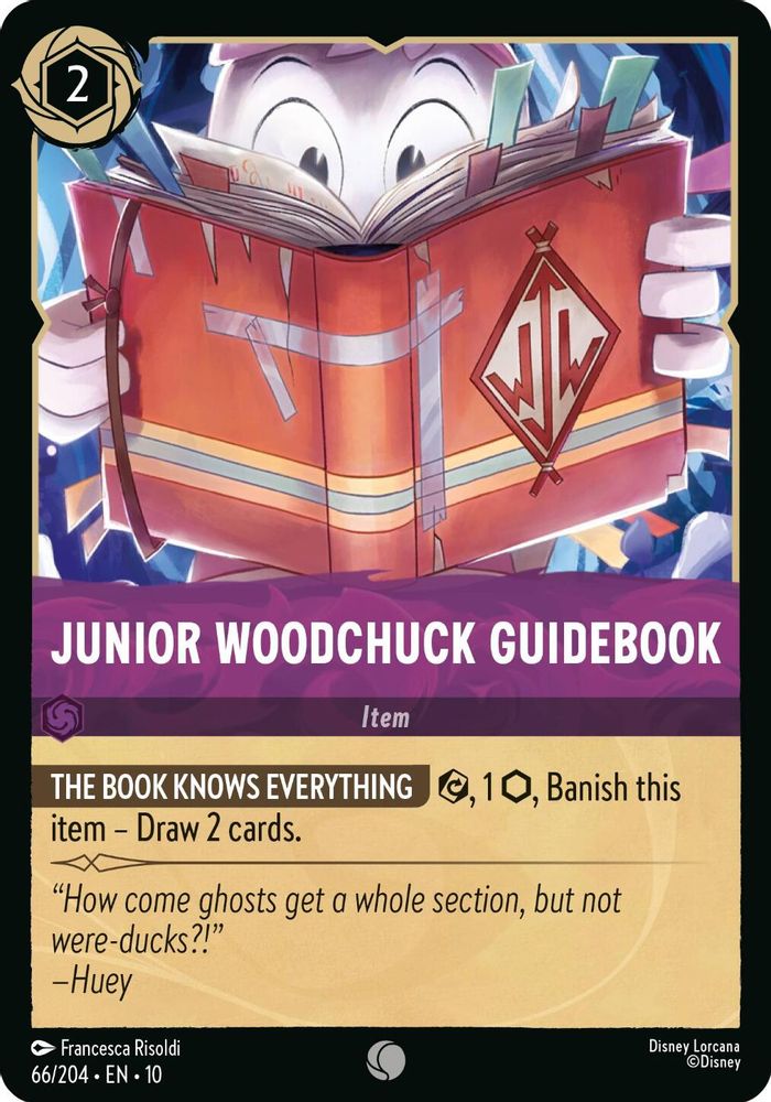 Junior Woodchuck Guidebook 66/204 Common Whispers in the Well Lorcana Near Mint