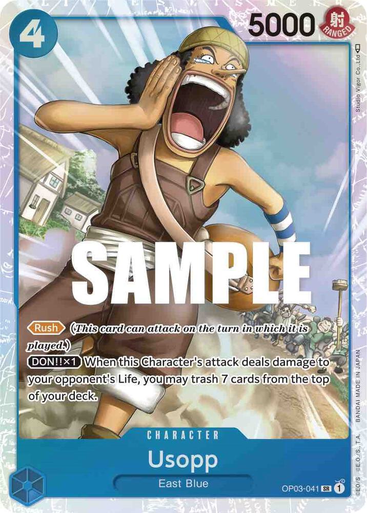 Usopp OP03-041 Super Rare Pillars of Strength One Piece Foil Near Mint