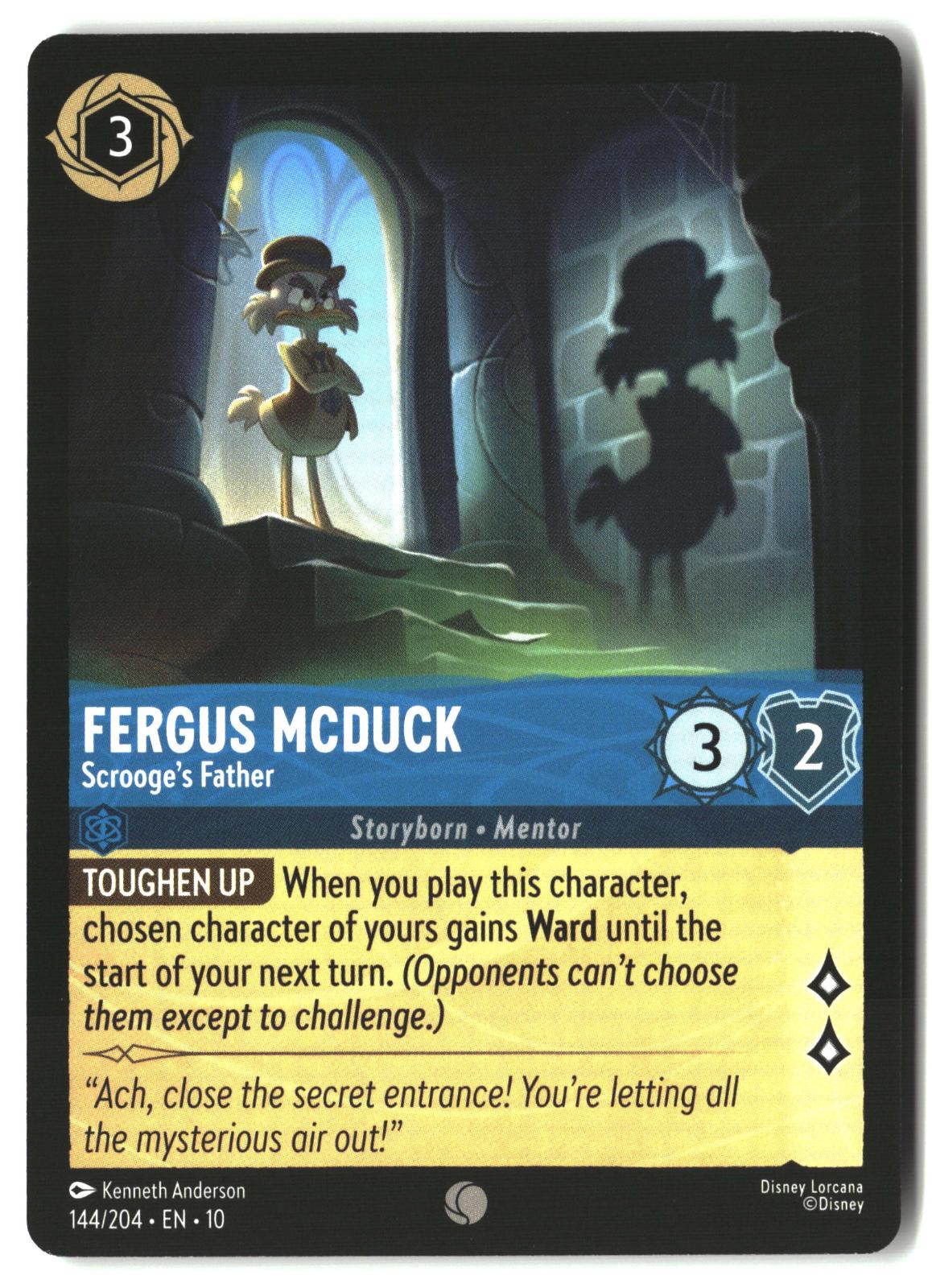 Fergus McDuck - Scrooge's Father 144/204 Common Whispers in the Well Lorcana LP