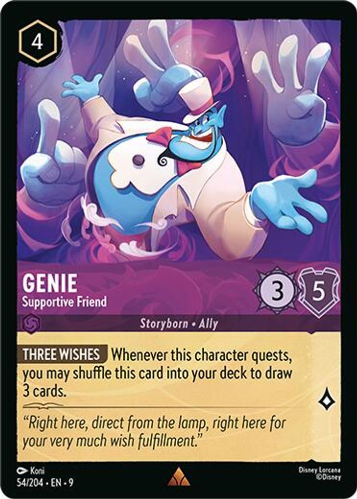 Genie - Supportive Friend 54/204 Rare Fabled Lorcana Near Mint