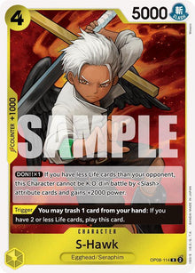 S-Hawk OP08-114 Rare Two Legends One Piece Foil Near Mint
