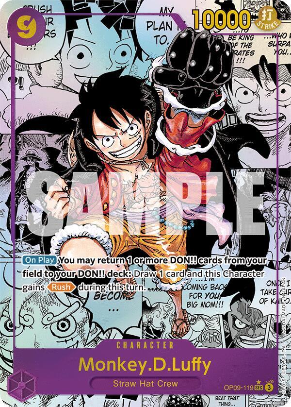 Monkey.D.Luffy (119) (Manga) OP09-119 Emperors in the New World One Piece Foil NM