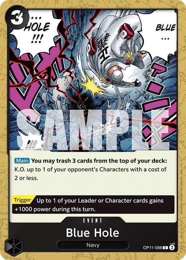 Blue Hole OP11-098 Common A Fist of Divine Speed One Piece Near Mint