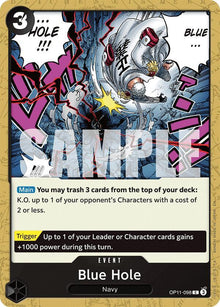 Blue Hole OP11-098 Common A Fist of Divine Speed One Piece Near Mint