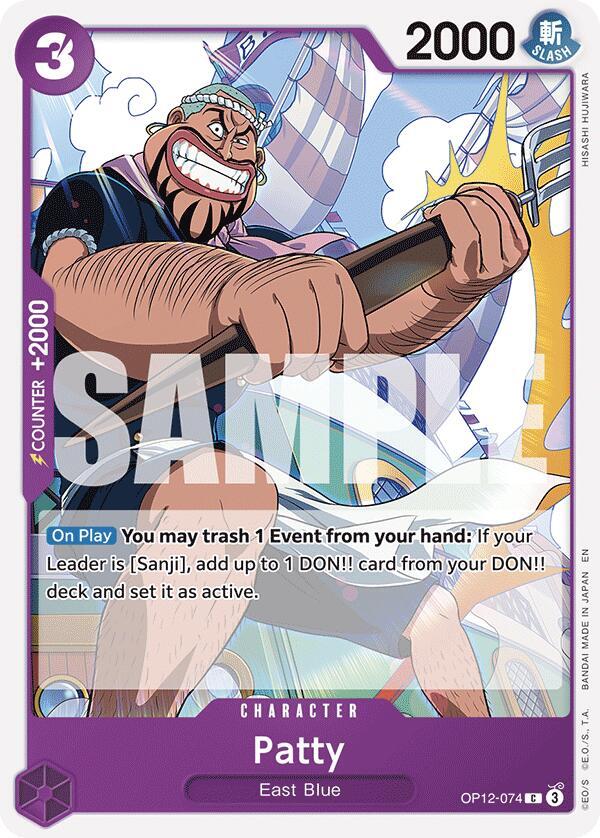 Patty OP12-074 Common Legacy of the Master One Piece Near Mint