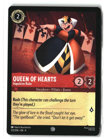 Queen of Hearts - Impulsive Ruler 123/204 Common Fabled Lorcana Lightly Played