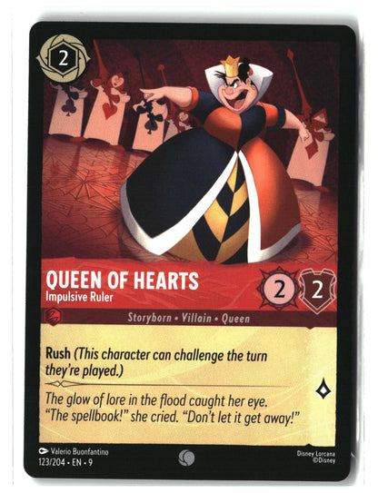 Queen of Hearts - Impulsive Ruler 123/204 Common Fabled Lorcana Lightly Played
