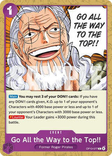 Go All the Way to the Top!! OP13-077 Common Carrying On His Will One Piece NM