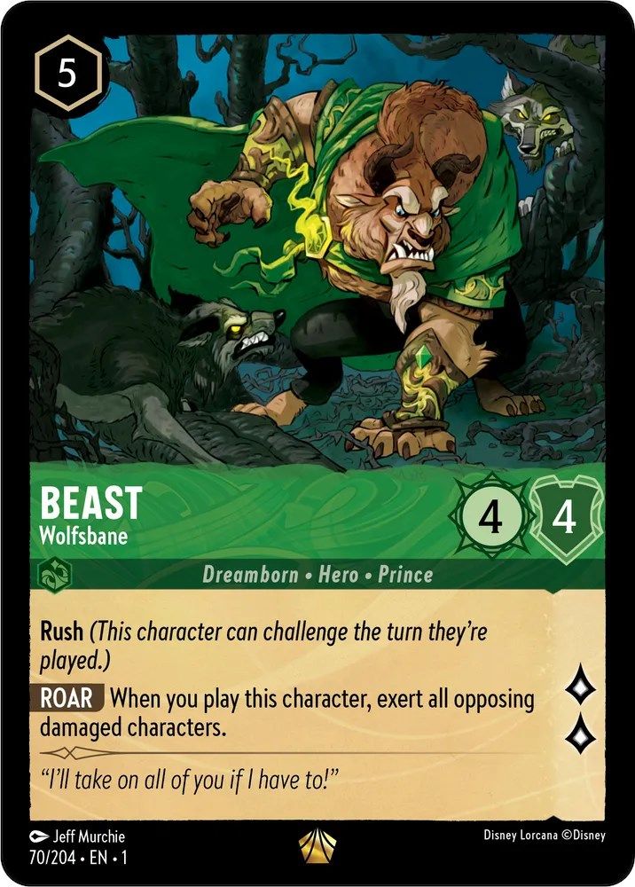 Beast - Wolfsbane 70/204 Legendary The First Chapter Lorcana Near Mint