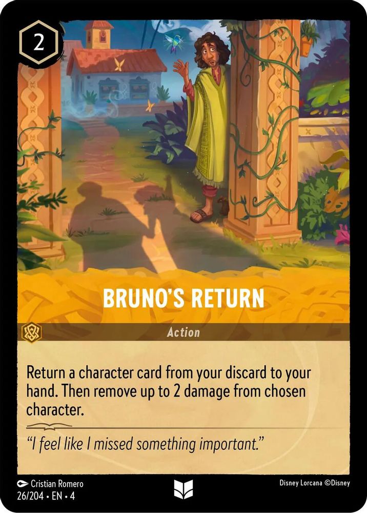 Bruno's Return 26/204 Uncommon Ursula's Return Lorcana Near Mint