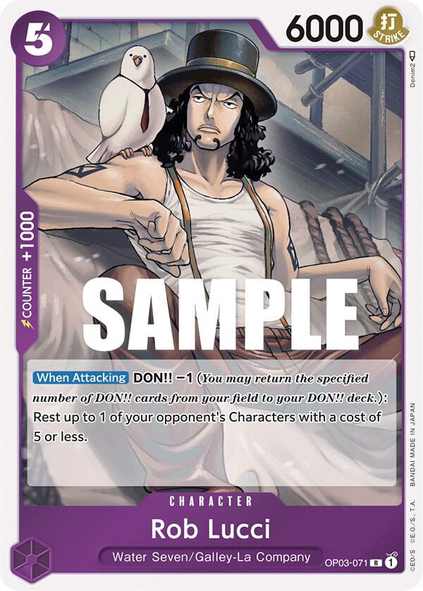 Rob Lucci (071) OP03-071 Rare Pillars of Strength One Piece Foil Near Mint