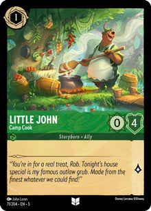 Little John - Camp Cook 71/204 Uncommon Shimmering Skies Lorcana Near Mint
