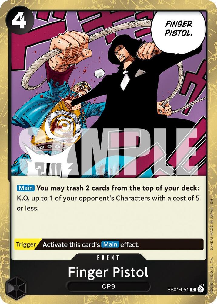 Finger Pistol (Reprint) EB01-051 Premium Booster -The Best- Vol. 2 One Piece Foil NM