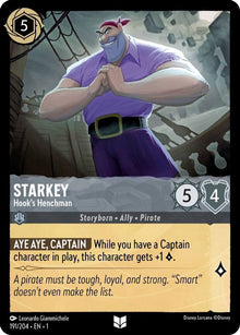 Starkey - Hook's Henchman 191/204 Uncommon The First Chapter Lorcana Near Mint