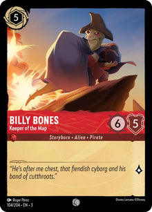 Billy Bones - Keeper of the Map 104/204 Common Into the Inklands Lorcana NM