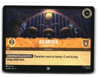 Atlantica - Concert Hall 34/204 Common Fabled Lorcana Lightly Played
