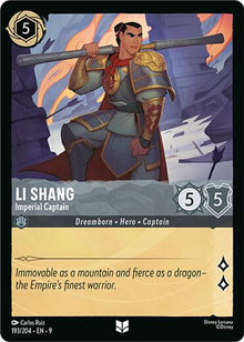 Li Shang - Imperial Captain 193/204 Uncommon Fabled Lorcana Near Mint