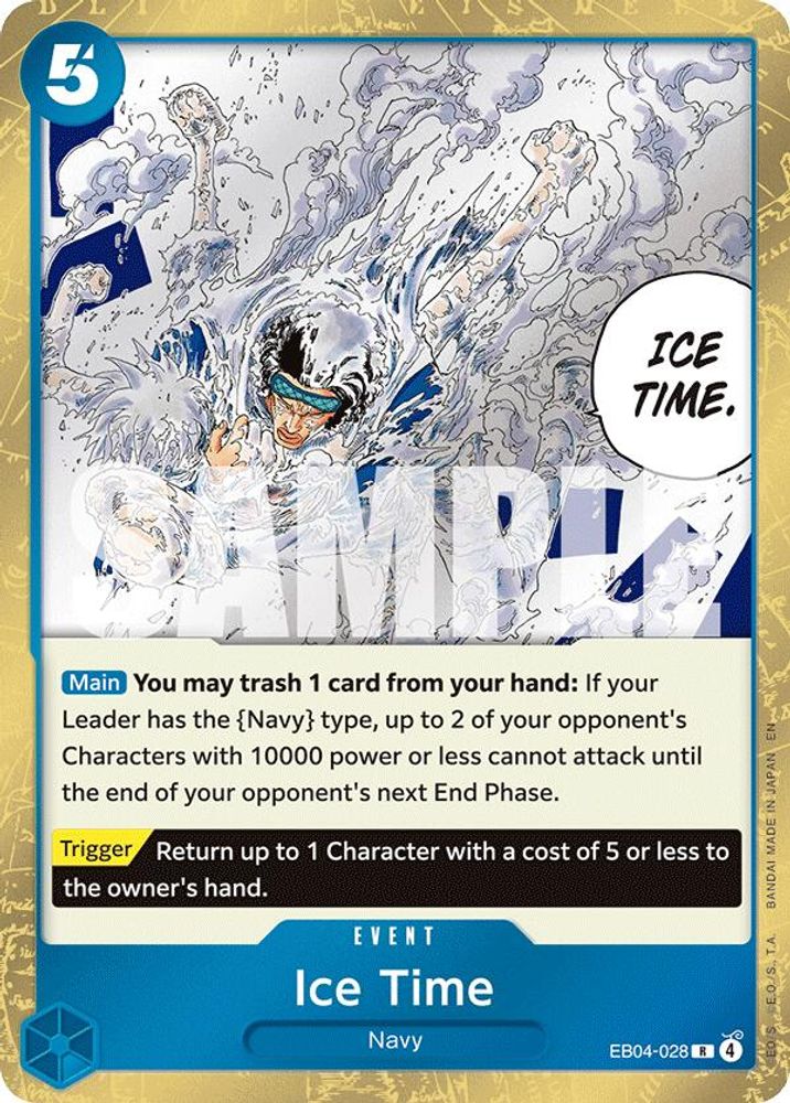 Ice Time EB04-028 Rare The Azure Sea's Seven One Piece Foil Near Mint