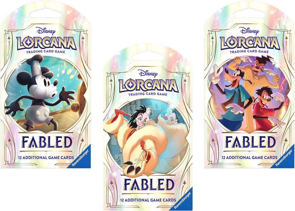 Disney Lorcana: Fabled Sleeved Booster Pack Art Bundle [Set of 3]
