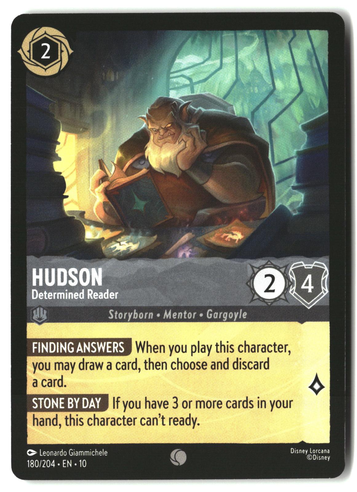 Hudson - Determined Reader 180/204 Common Whispers in the Well Lorcana LP
