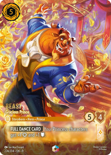 Beast - Gracious Prince (Enchanted) 224/204 Enchanted Fabled Lorcana Holo NM