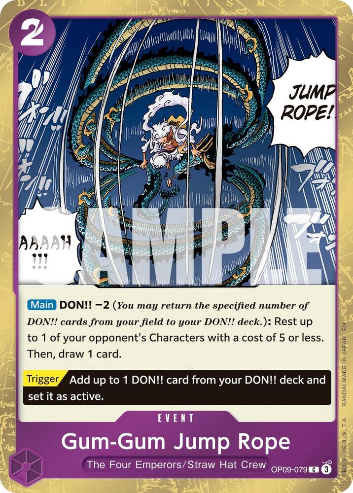Gum-Gum Jump Rope (Pirate Foil) OP09-079 Premium Booster -The Best- Vol. 2 One Piece NM
