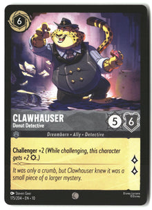 Clawhauser - Donut Detective 175/204 Common Whispers in the Well Lorcana LP