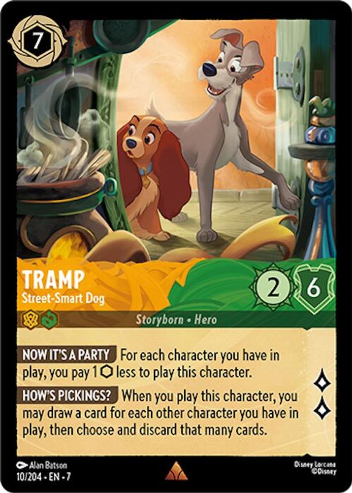 Tramp - Street-Smart Dog 10/204 Rare Archazia's Island Lorcana Near Mint