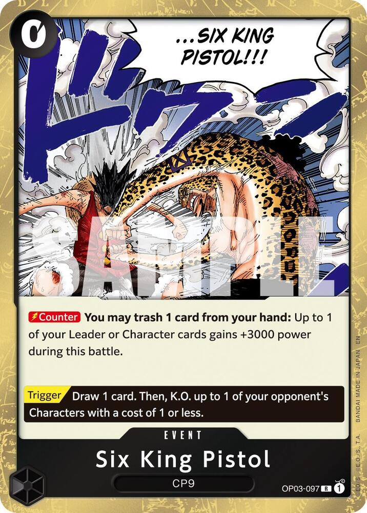 Six King Pistol (Reprint) OP03-097 Premium Booster -The Best- Vol. 2 One Piece Foil NM