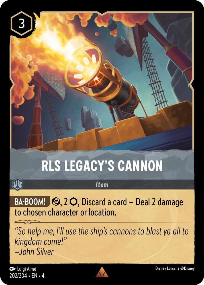 RLS Legacy's Cannon 202/204 Rare Ursula's Return Lorcana Near Mint