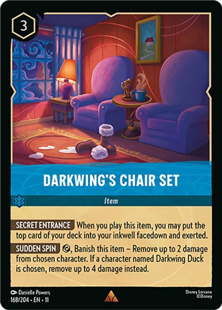 Darkwing's Chair Set 168/204 Rare Winterspell Lorcana Near Mint