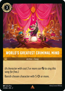 World's Greatest Criminal Mind 31/204 Rare Rise of the Floodborn Lorcana NM
