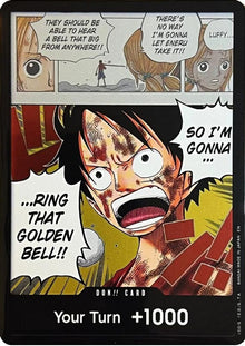 DON!! Card Monkey D. Luffy "Ring That Golden Bell!!" (Luffy) Adventure on Kami's Island One Piece Foil NM