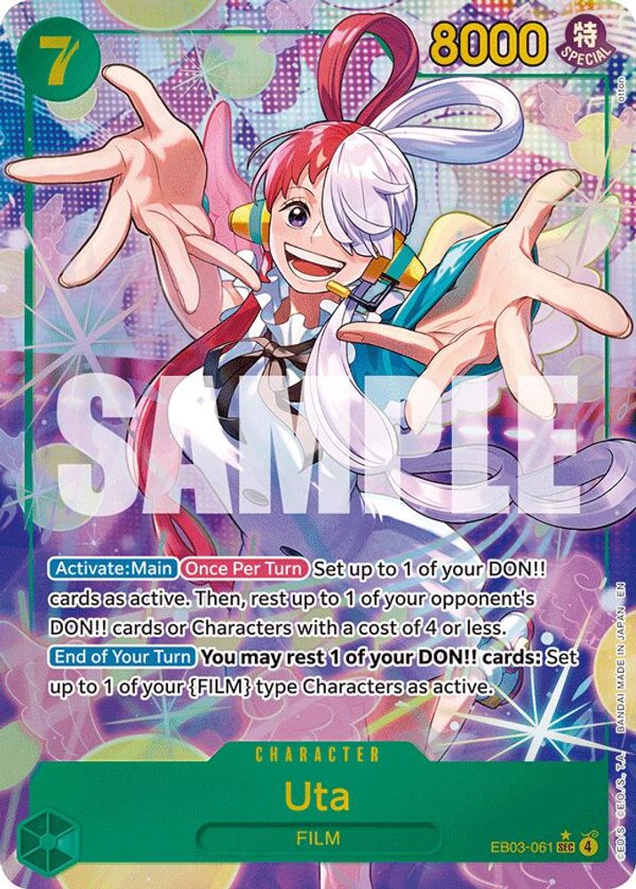 Uta (061) (Alternate Art) EB03-061 Extra Booster: One Piece Heroines Edition One Piece Foil NM