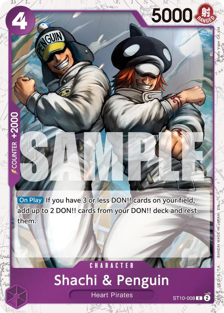 Shachi & Penguin (Pirate Foil) ST10-008 Premium Booster -The Best- Vol. 2 One Piece NM
