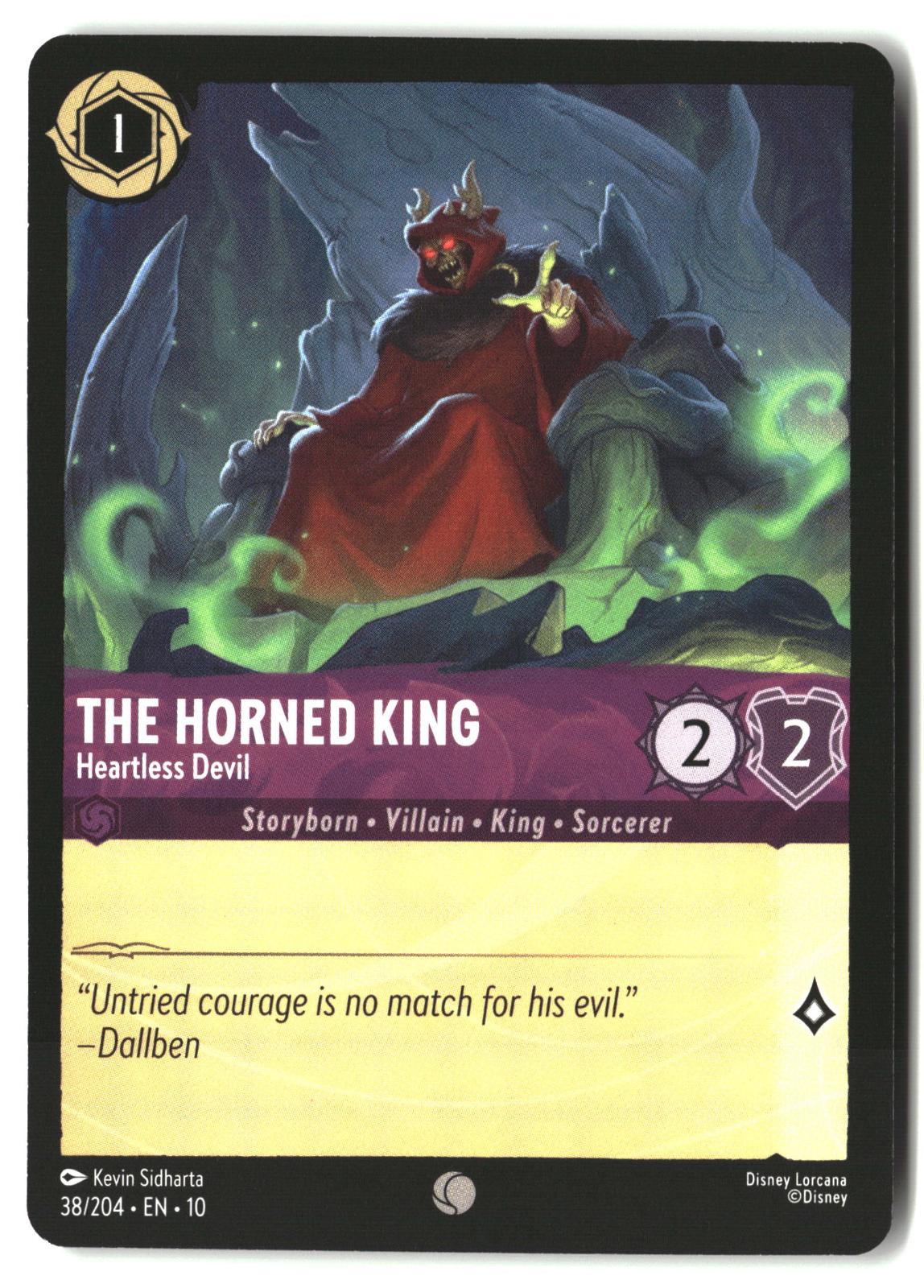 The Horned King - Heartless Devil 38/204 Common Whispers in the Well Lorcana LP
