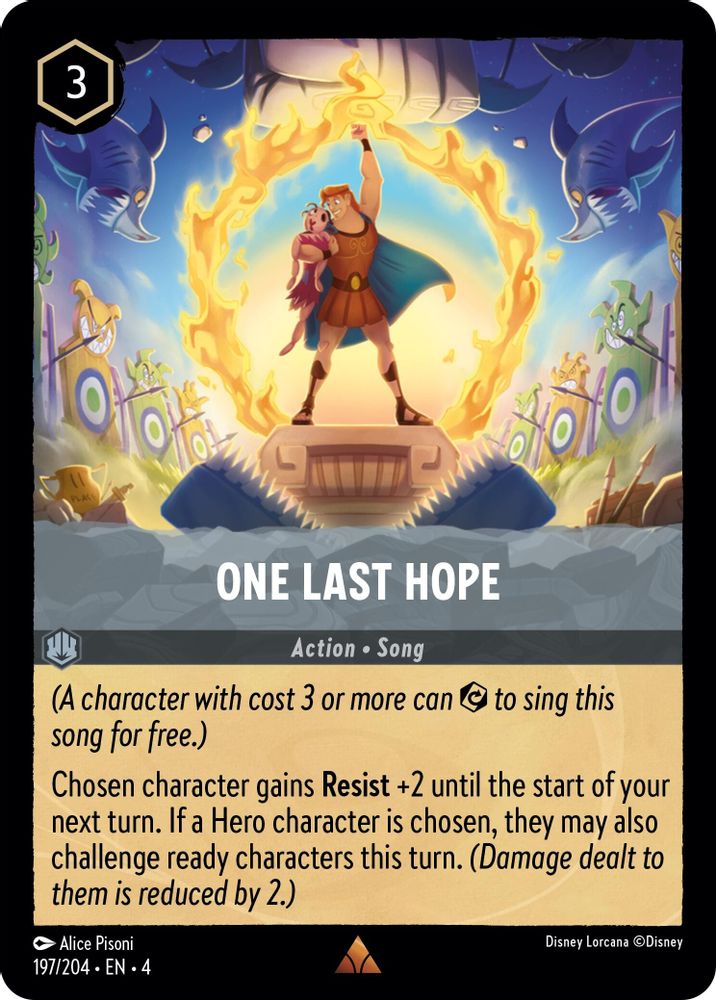 One Last Hope 197/204 Rare Ursula's Return Lorcana Near Mint