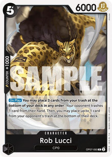 Rob Lucci (093) OP07-093 Rare 500 Years in the Future One Piece Foil Near Mint