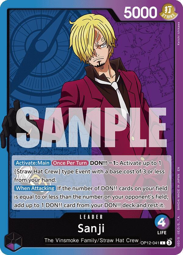 Sanji (041) OP12-041 Leader Legacy of the Master One Piece Near Mint