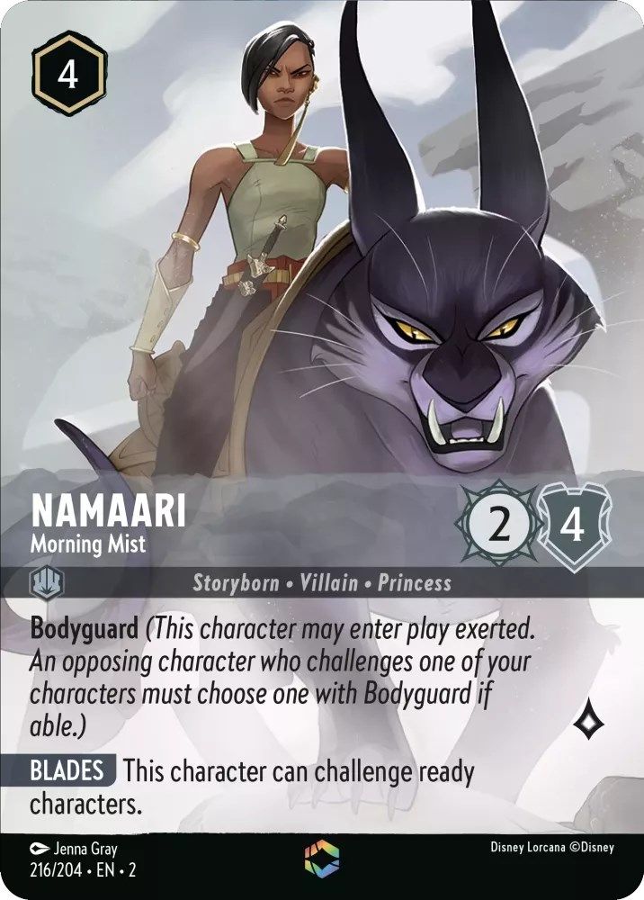 Namaari - Morning Mist (Enchanted) 216/204 Rise of the Floodborn Lorcana Holo NM