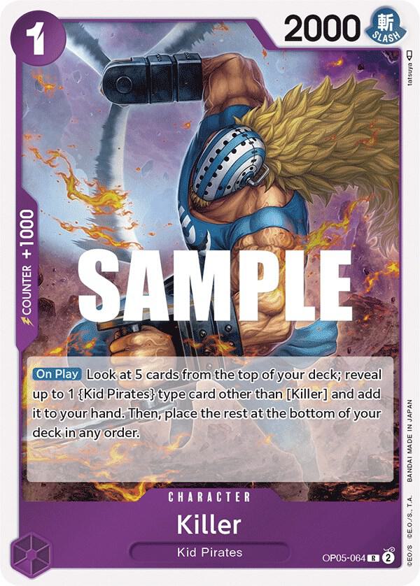 Killer OP05-064 Rare Awakening of the New Era One Piece Foil Near Mint